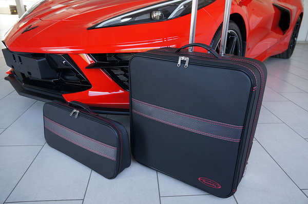 Roadsterbag Koffer-Set für Chevrolet Corvette C8 (inkl. Cabrio) - Front - US + EU-Version